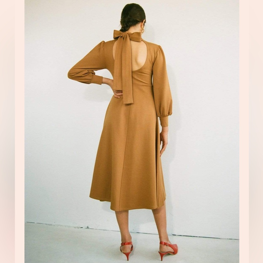 Eliza Faulkner Louise Dress in Camel